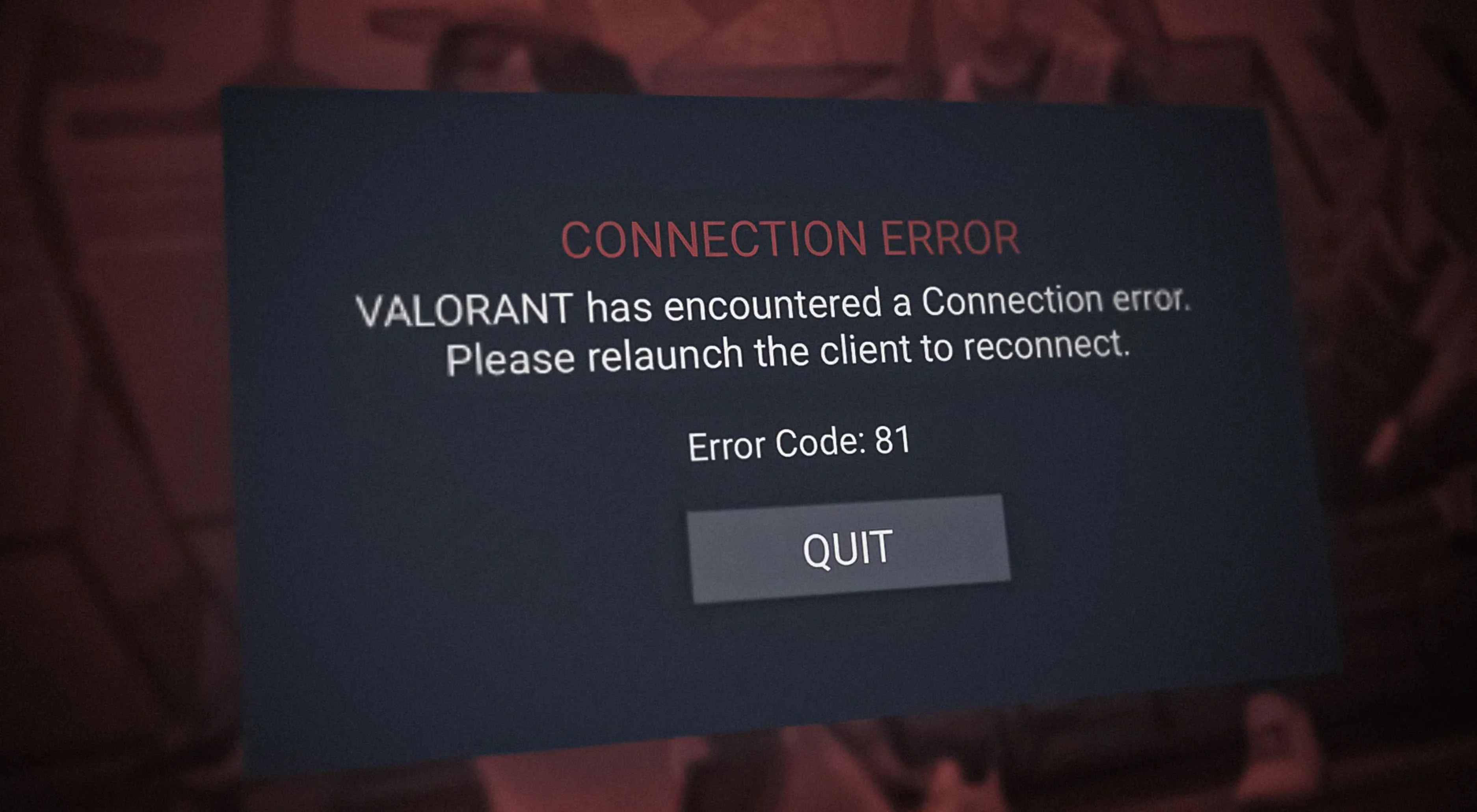 Valorant Error Code VAN 81